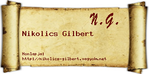 Nikolics Gilbert névjegykártya